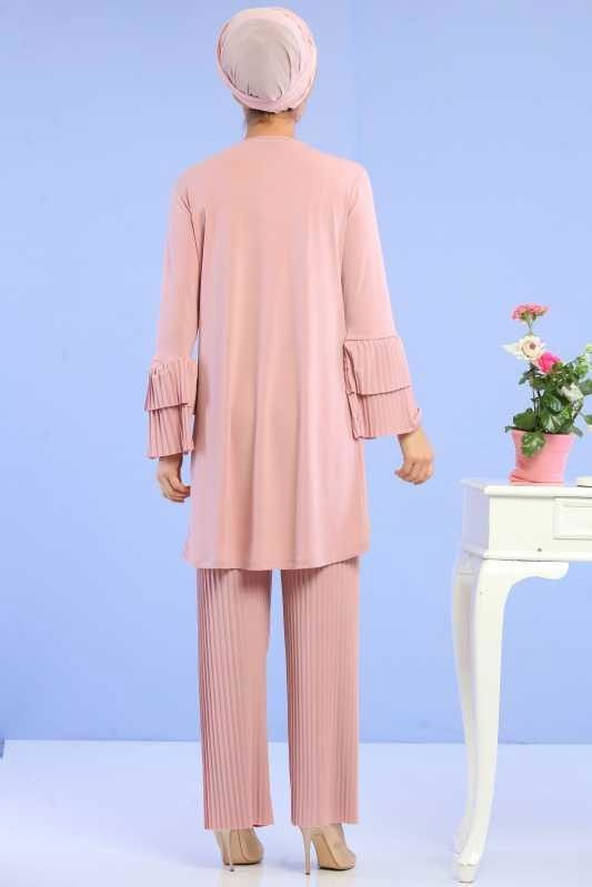 Tunik Pantolon Kombin Pudra - 02 6699 Pembe - 6699