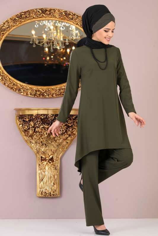 Tunik Pantolon Kombin Haki - 02 1085 Haki - 1085