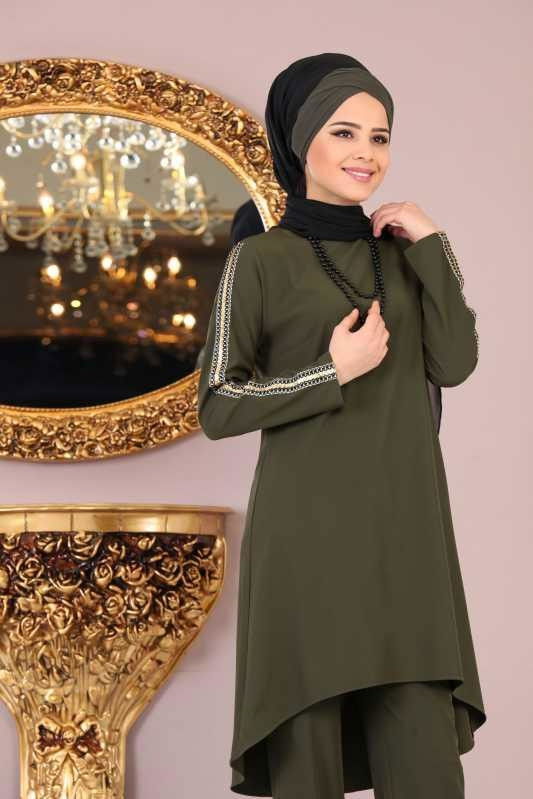 Tunik Pantolon Kombin Haki - 02 1085 Haki - 1085