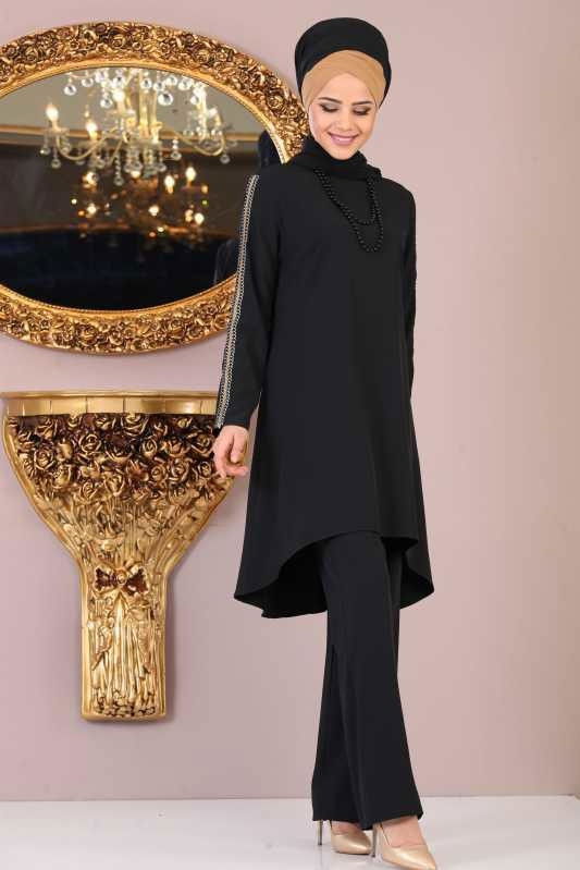 Tunik Pantolon Kombin Siyah - 02 1085 Siyah - 1085 SİYAH