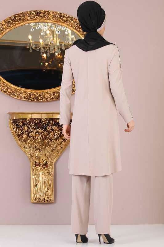Tunik Pantolon Kombin Taş - 02 1085 Bej - 1085