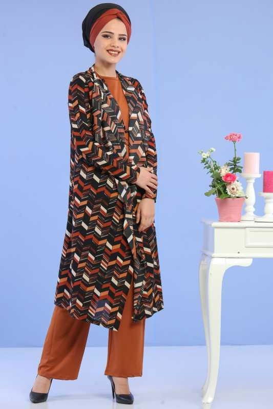 Hırka Jile Pantolon Taba Taba - 6705