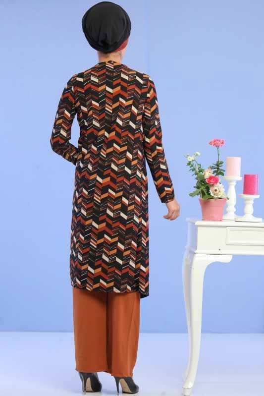 Hırka Jile Pantolon Taba Taba - 6705