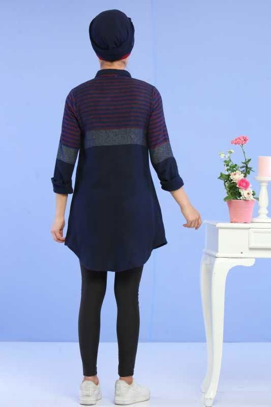 Tunik Tayt Kombin Lacivert Siyah - 02 6713 Siyah - 6713