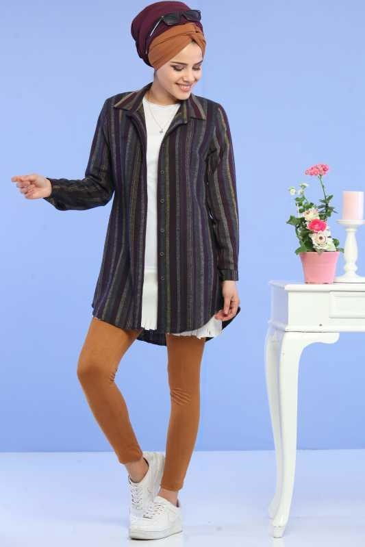 Tunik Tayt Kombin Mürdüm Taba - 02 6713 Mürdüm - 6713