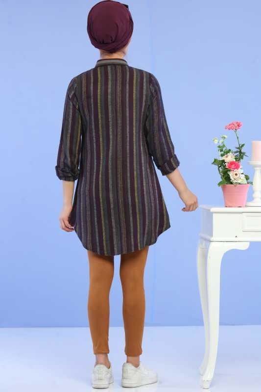 Tunik Tayt Kombin Mürdüm Taba - 02 6713 Mürdüm - 6713