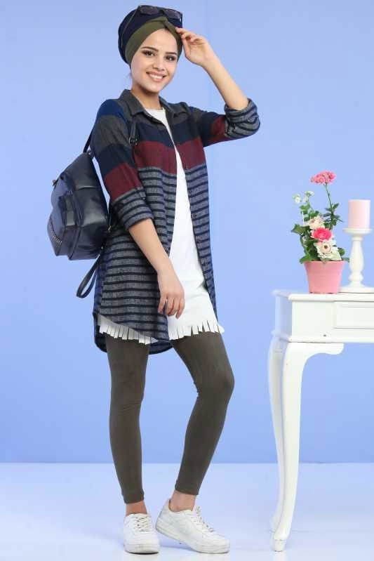 Tunik Tayt Kombin Gri Haki - 02 6713 Haki - 6713 HAKİ