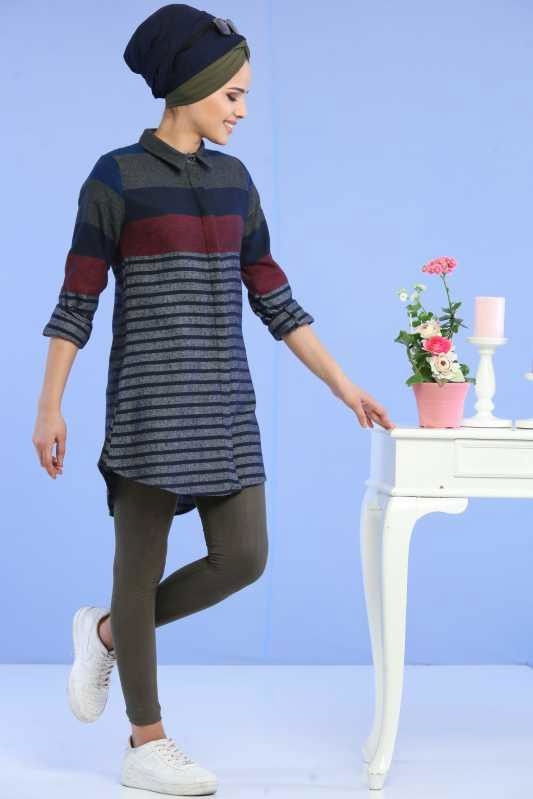 Tunik Tayt Kombin Gri Haki - 02 6713 Haki - 6713 HAKİ