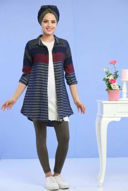 Tunik Tayt Kombin Gri Haki - 02 6713 Haki - 6713 HAKİ