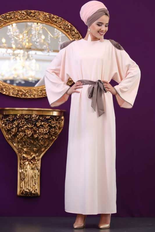 Elbise Siyah Pembe - 1033 PEMBE