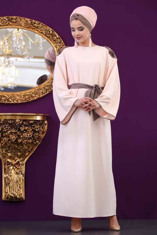 Elbise Siyah Pembe - 1033 PEMBE