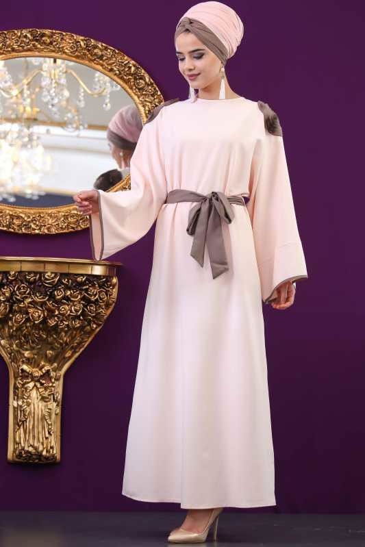 Elbise Siyah Pembe - 1033 PEMBE