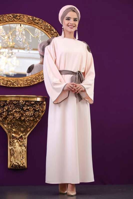 Elbise Siyah Pembe - 1033 PEMBE