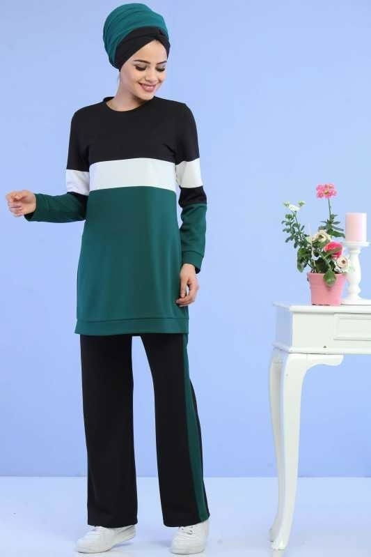 Spor Tunik Pantolon Kombin Zümrüt - 02 6731 Yeşil - 6731