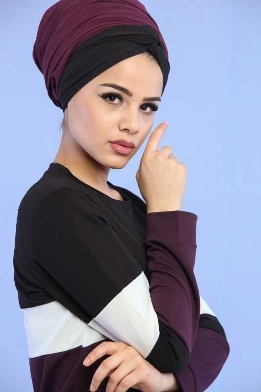 Spor Tunik Pantolon Kombin Mor - 02 6731 Mor - 6731 MOR
