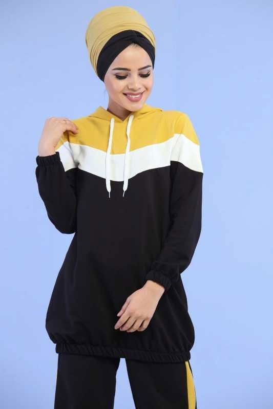Tunik Pantolon Kombin Sarı - 02 6690 Sarı - 6690 Sarı