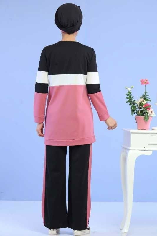 Spor Tunik Pantolon Kombin Gülkurusu - 02 6731 Pembe - 6731 PEMBE