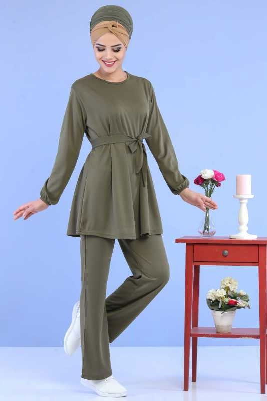 Tunik Pantolon Siyah Haki - 6801
