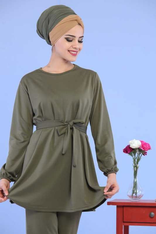 Tunik Pantolon Siyah Haki - 6801