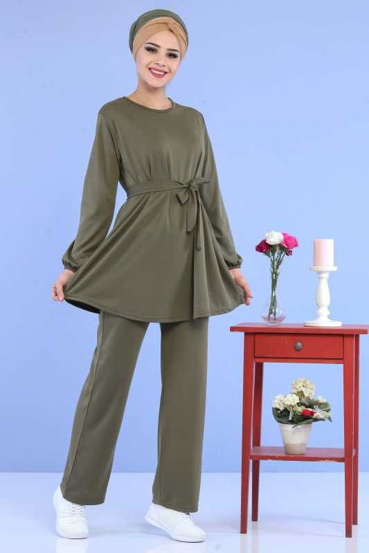 Tunik Pantolon Siyah Haki - 6801