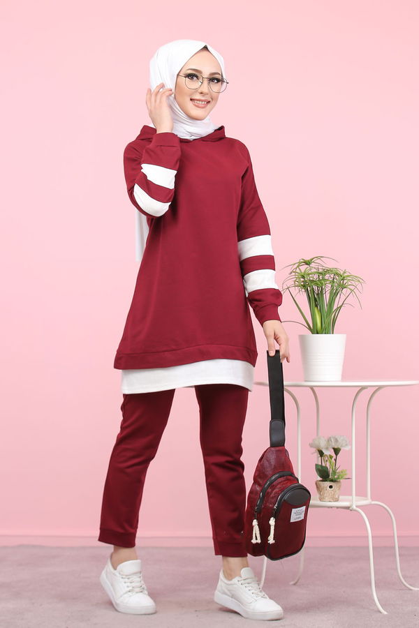 Tunik Pantolon Bordo - 3024