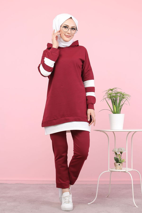 Tunik Pantolon Bordo - 3024