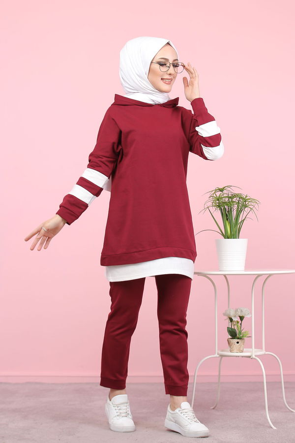 Tunik Pantolon Bordo - 3024
