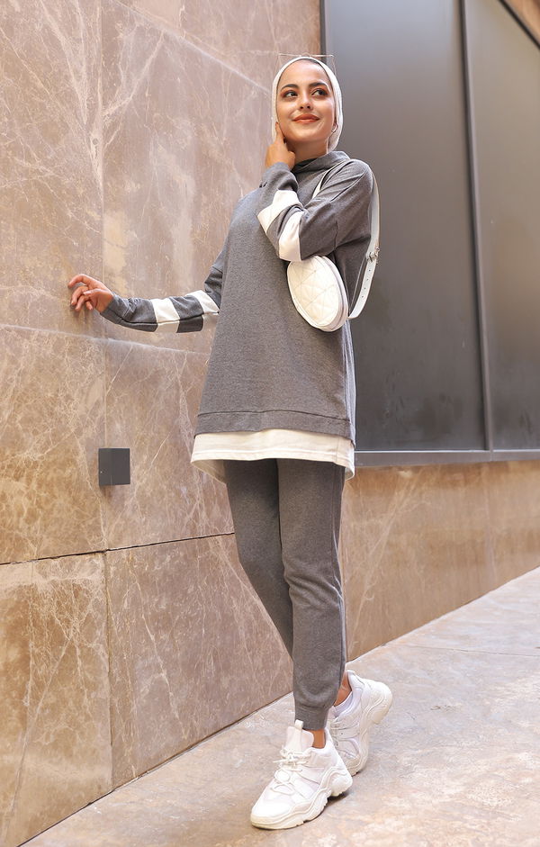 Tunik Pantolon Gri - 3024