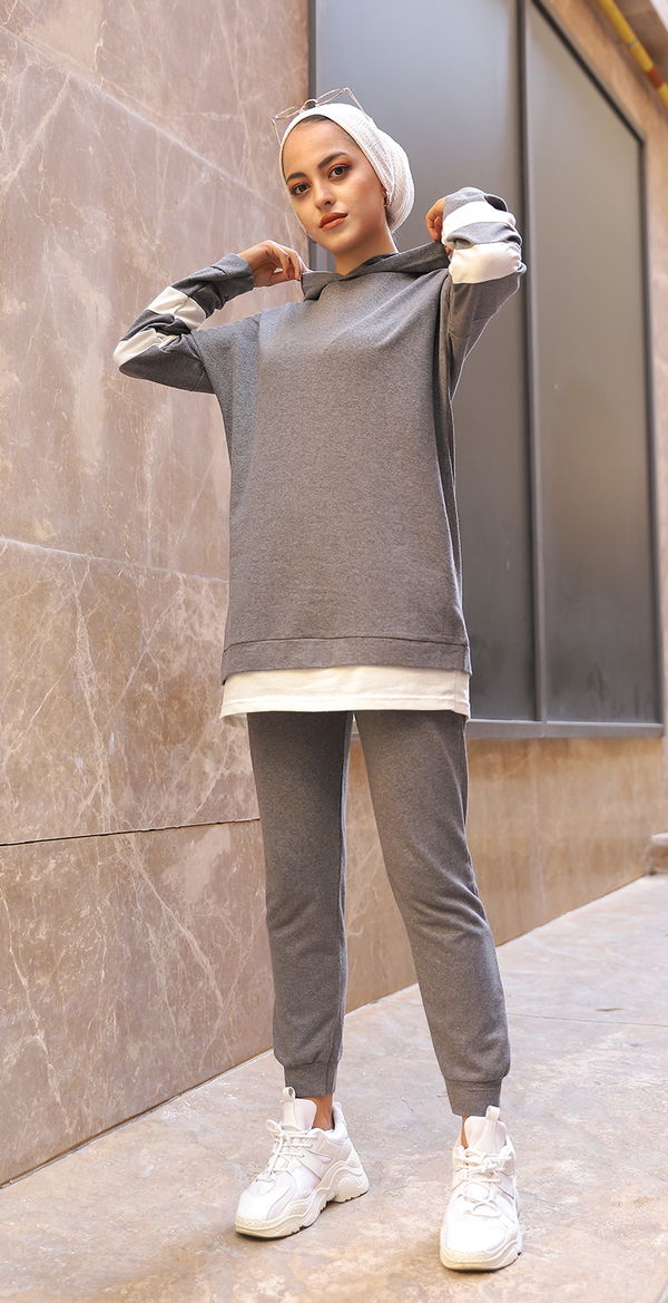 Tunik Pantolon Gri - 3024