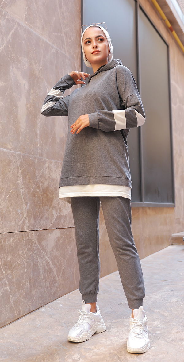 Tunik Pantolon Gri - 3024