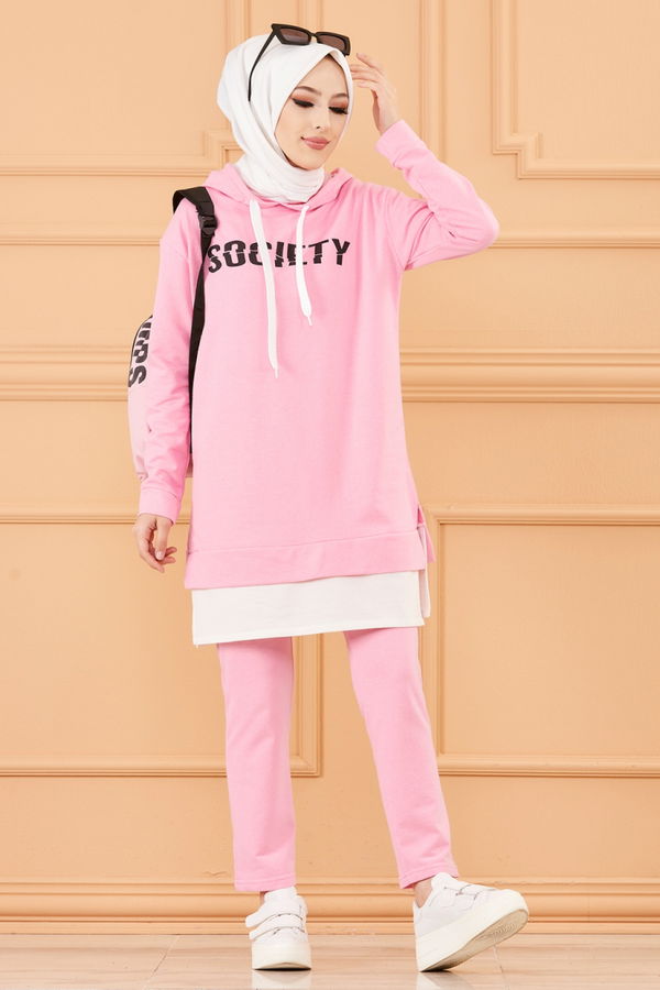 TUNIK PANTOLON Pembe - 3553