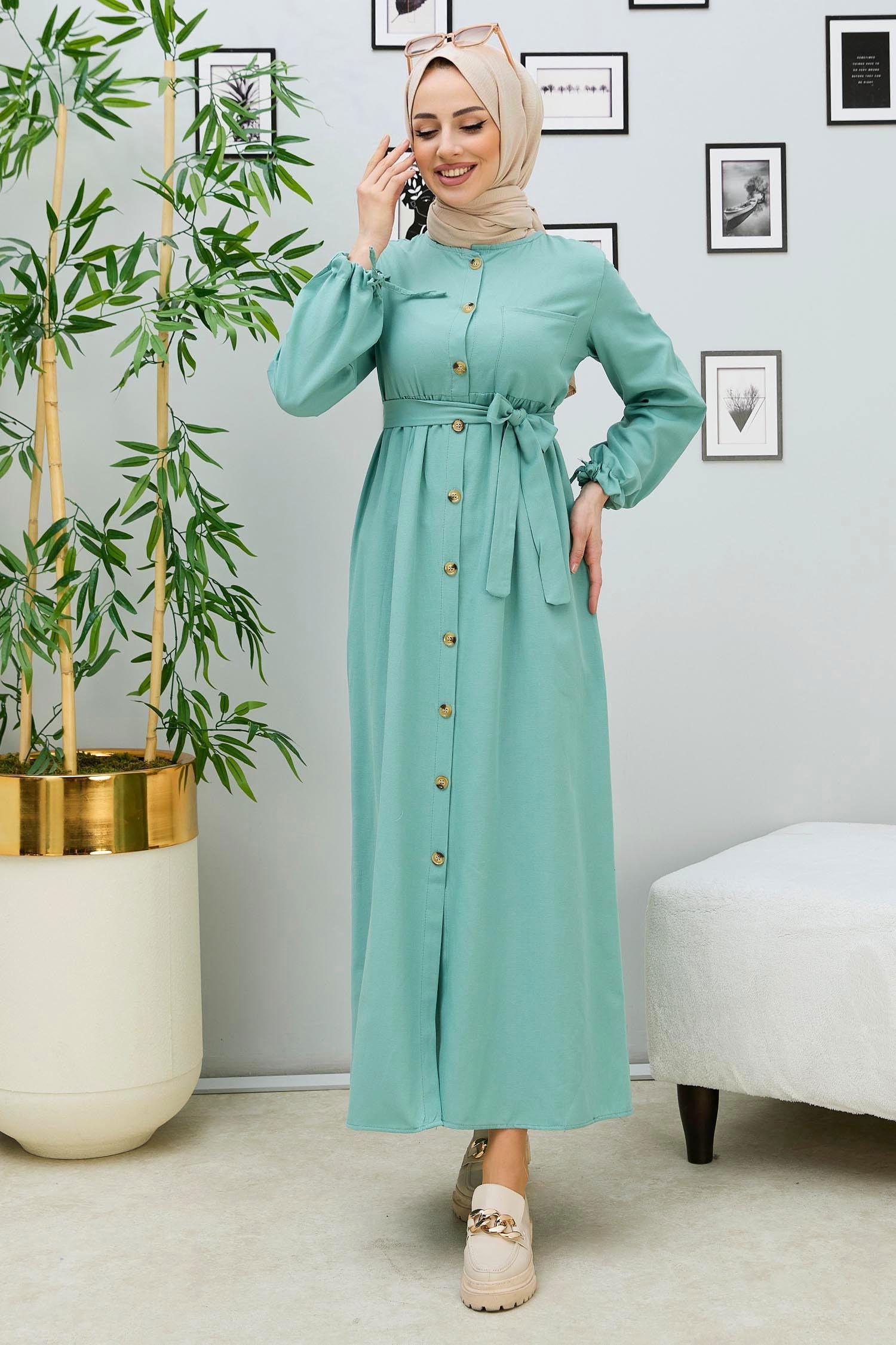 Elbise Yeşil - 3558