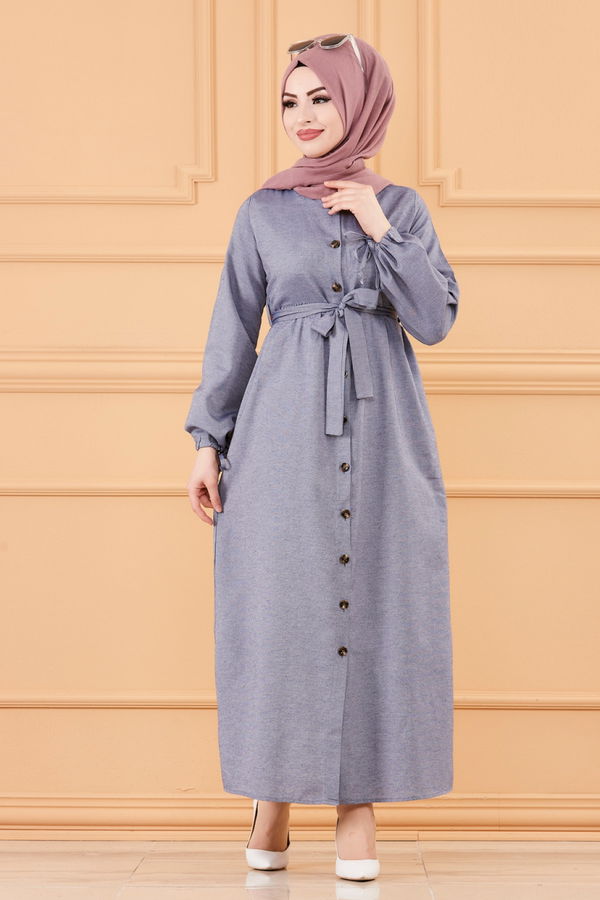 Elbise Lacivert - 3558 LACİVERT