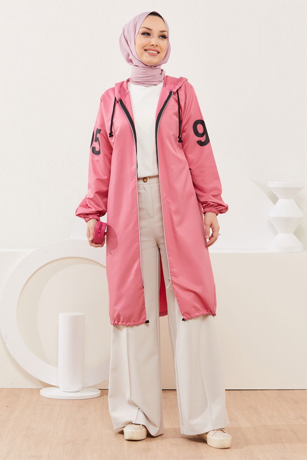 Kapüşonlu Kap Pembe - 7087 PEMBE