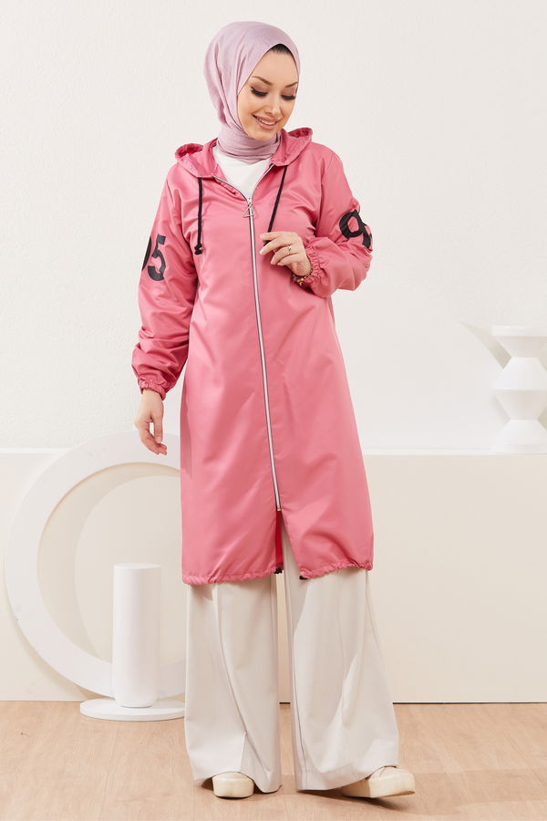 Kapüşonlu Kap Pembe - 7087 PEMBE