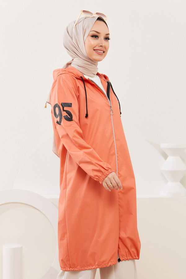 Kapüşonlu Kap Turuncu - 7087 TURUNCU