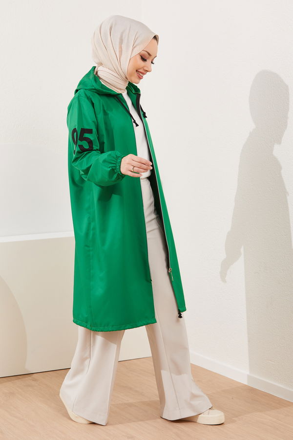 Kapüşonlu Kap YESIL - 7087 Yeşil - 7087