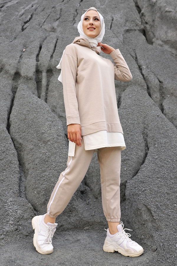 TUNIK PANTOLON Bej - 8330 BEJ