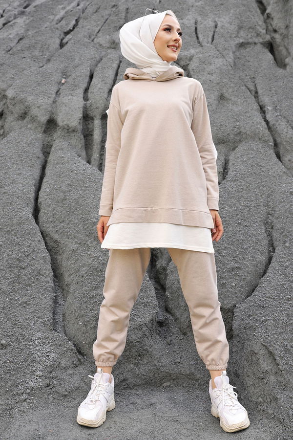 TUNIK PANTOLON Bej - 8330 BEJ