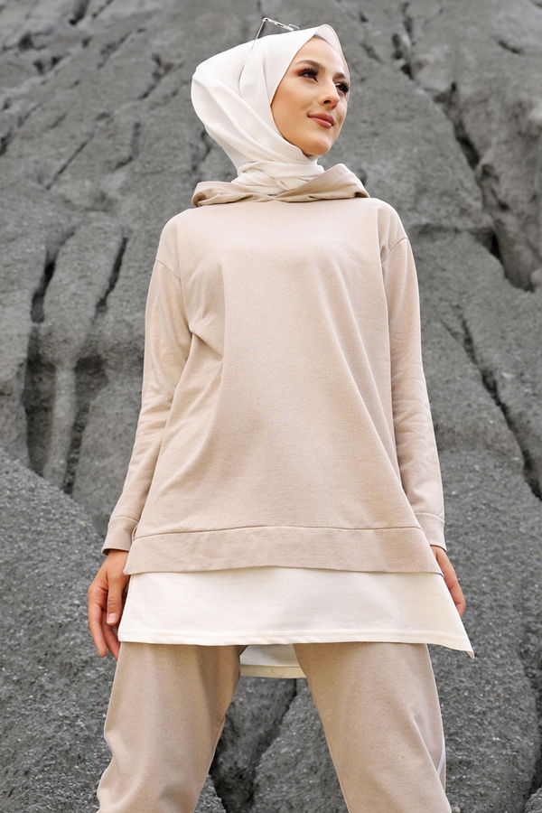TUNIK PANTOLON Bej - 8330 BEJ