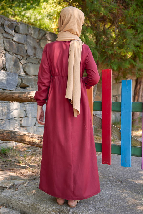 Elbise Bordo - 8369