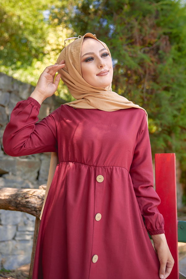 Elbise Bordo - 8369
