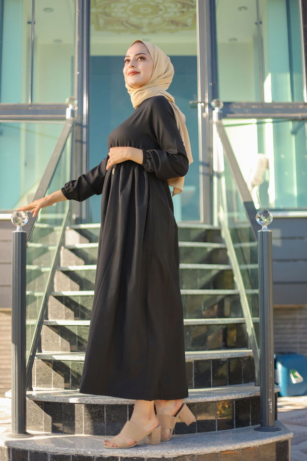 Elbise Siyah - 8369 SİYAH