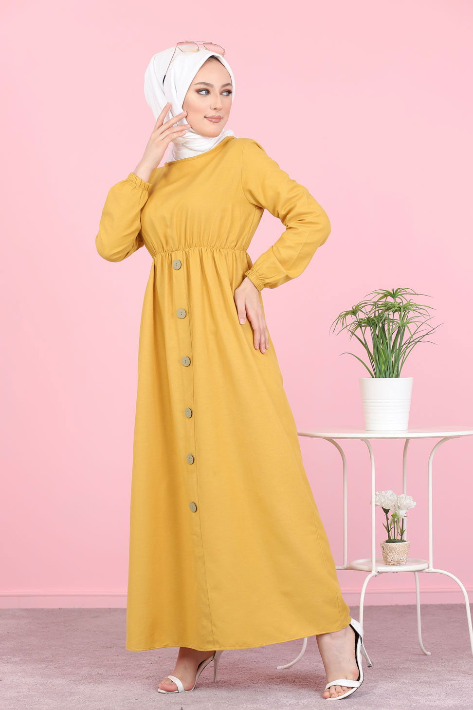 Elbise Sarı - 8369