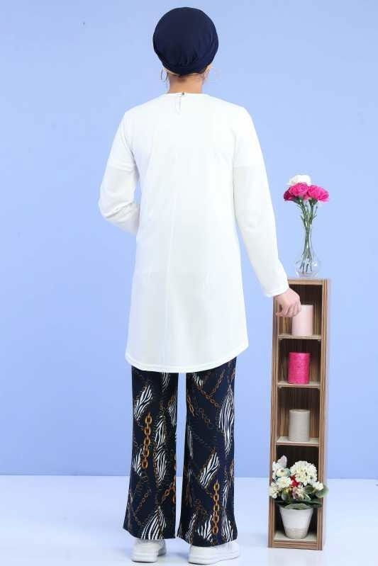 Tunik Pantolon Beyaz - 6883 BEYAZ