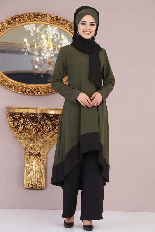 Tunik Pantolon Kombin Haki - 02 1086 Haki - 1086