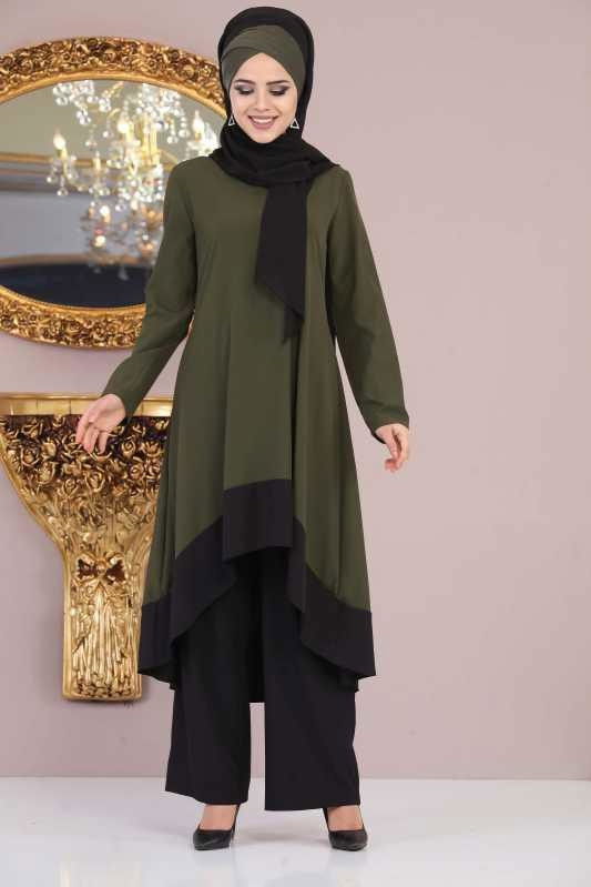 Tunik Pantolon Kombin Haki - 02 1086 Haki - 1086