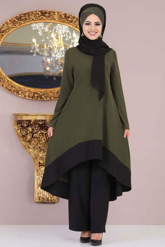 Tunik Pantolon Kombin Haki - 02 1086 Haki - 1086