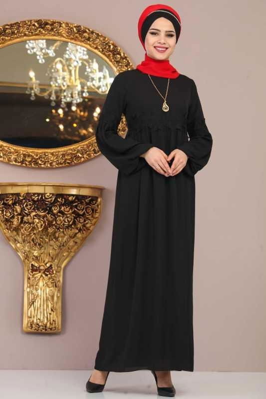 Elbise Siyah Siyah - 1114 SİYAH