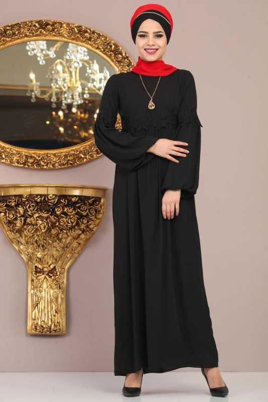 Elbise Siyah Siyah - 1114 SİYAH